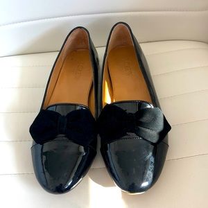 JCrew black patent leather shoes